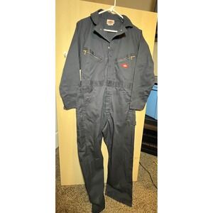Dickies Mens Workwear Coveralls Jumpsuit Navy Blue Long Sleeve Size 40 Regular